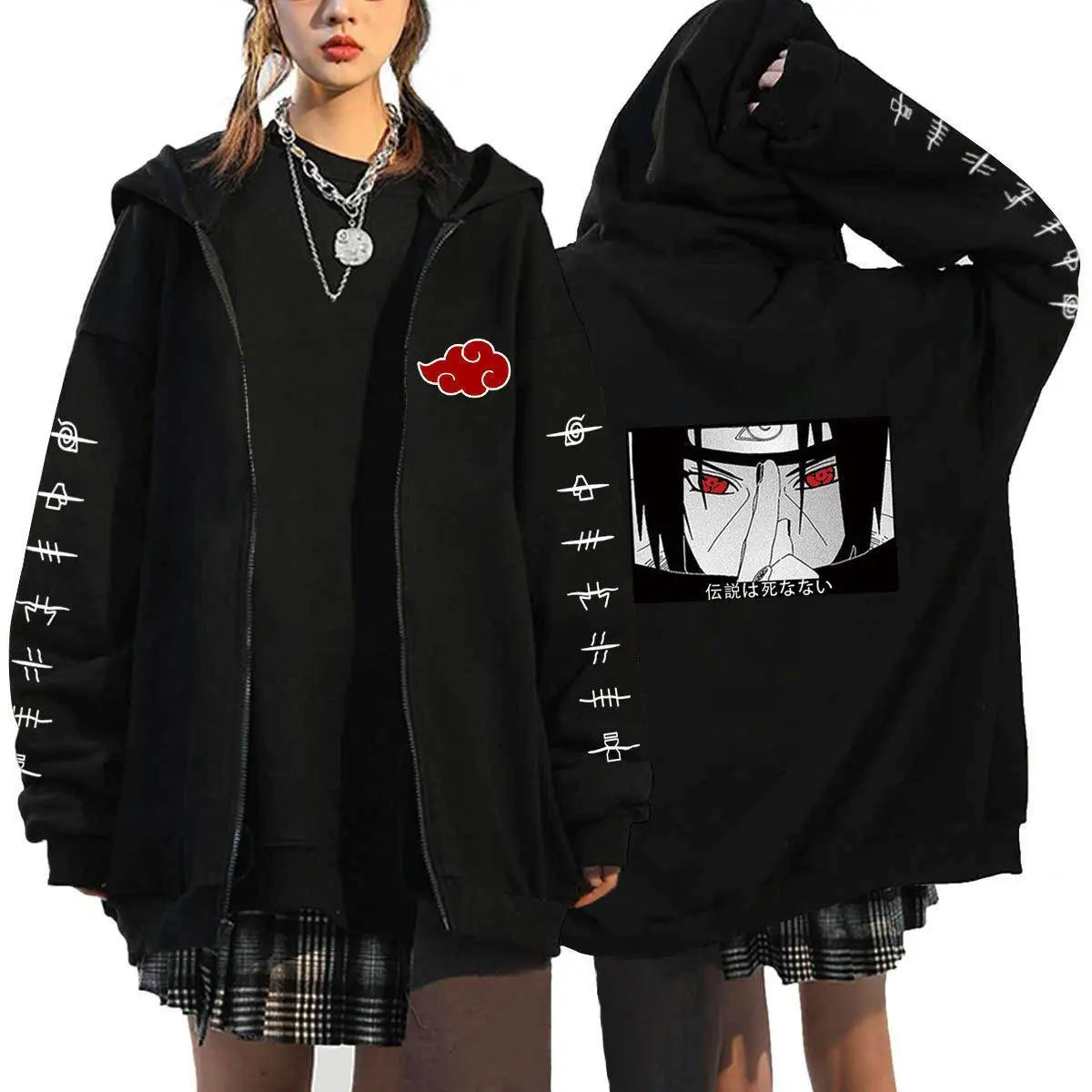 Itachi Uchiha Akatsuki Oversized Zip Hoodie