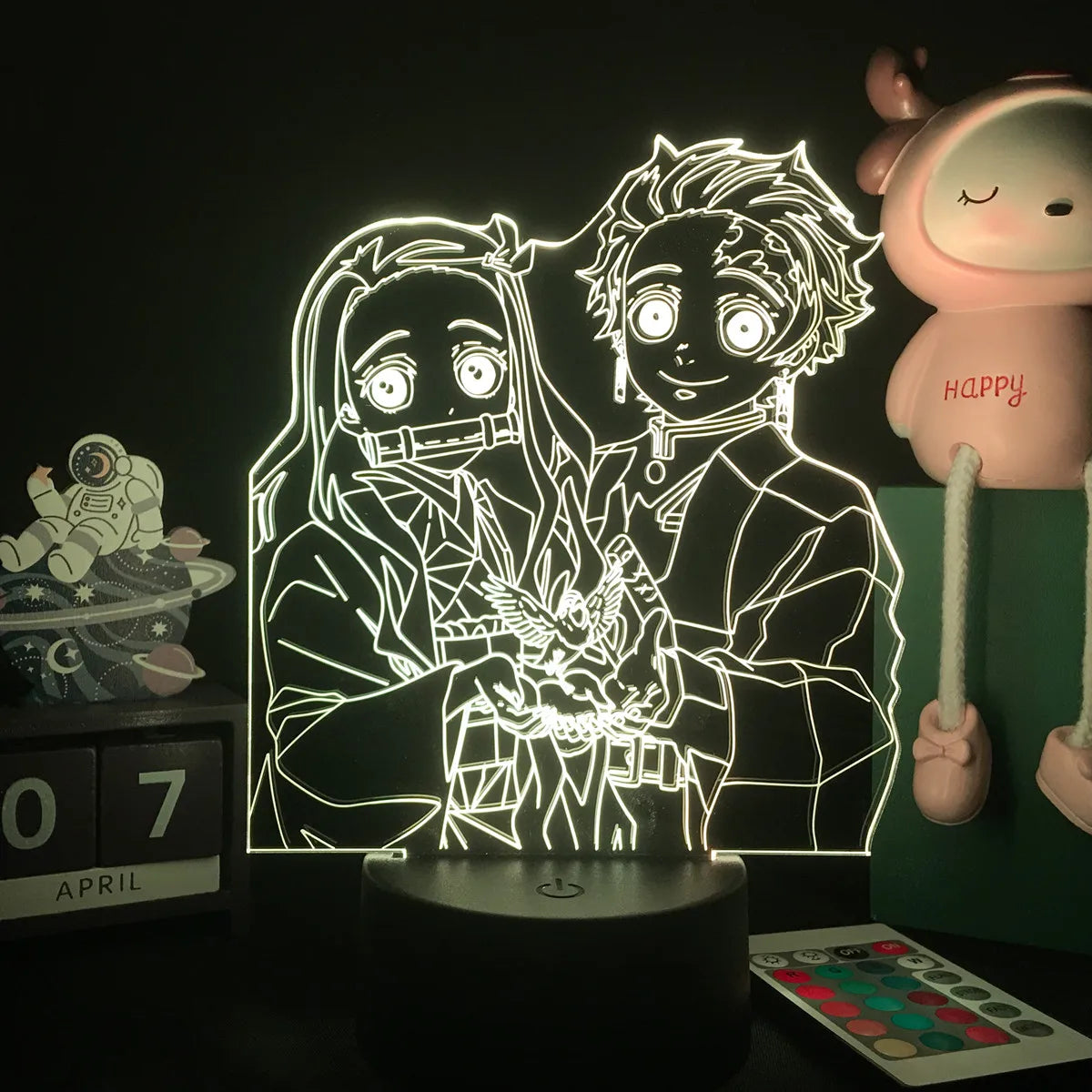 Demon Slayer LED Night Light Collection – 16-Color Anime Acrylic Lamps (37 Variants)