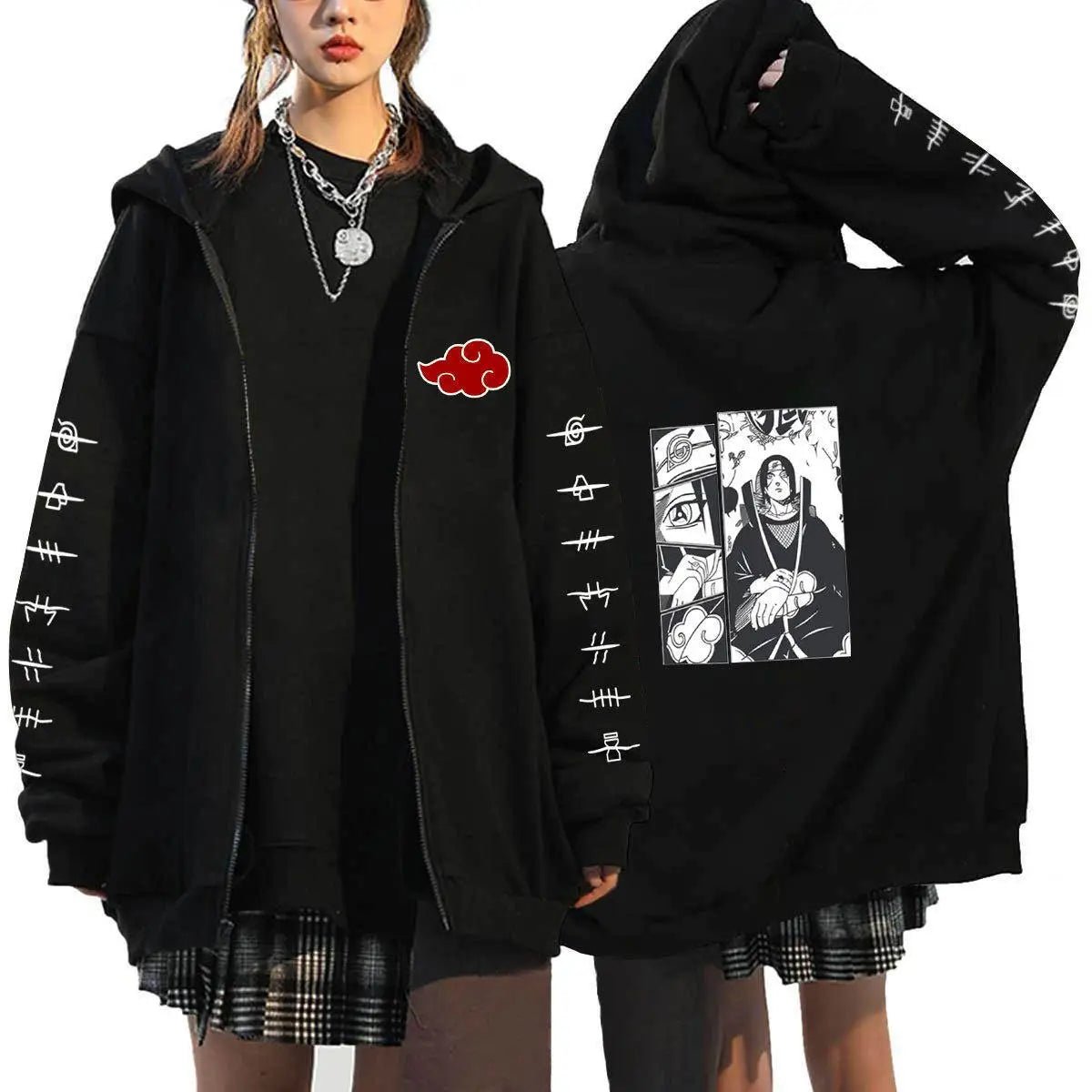 Itachi Uchiha Akatsuki Oversized Zip Hoodie