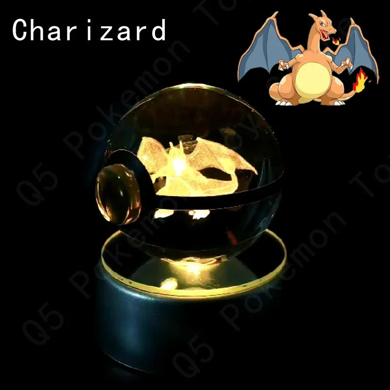Pokémon 3D LED Crystal Ball Night Light