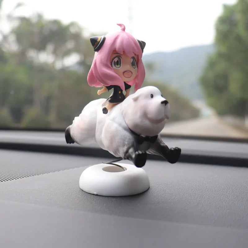 Spy x Family Anya & Bond Dashboard Bobble Toy Car Decoration Figure