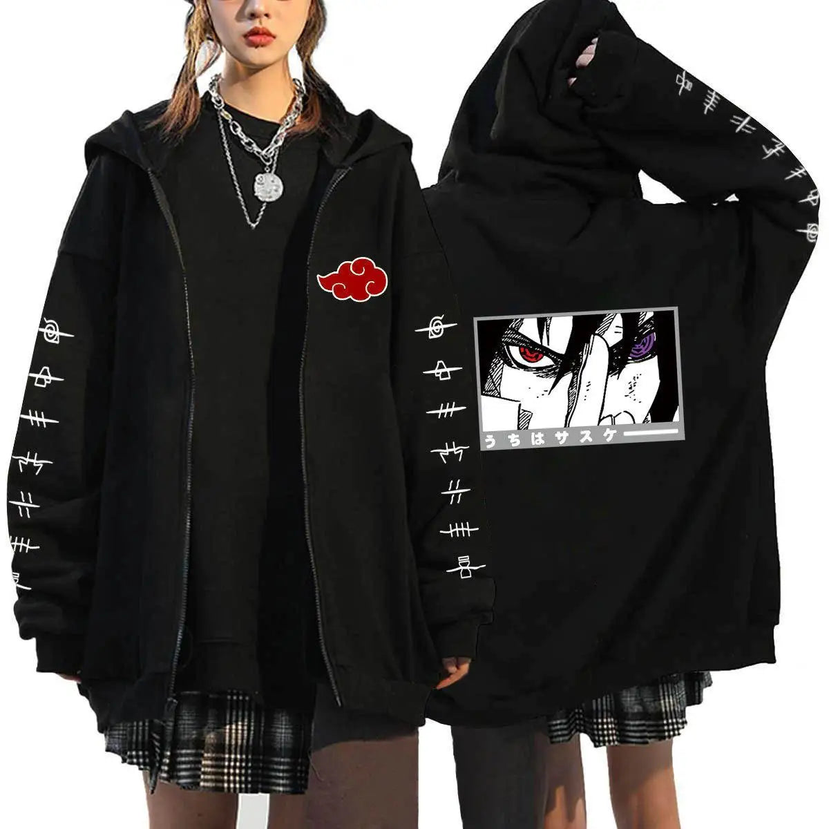 Itachi Uchiha Akatsuki Oversized Zip Hoodie