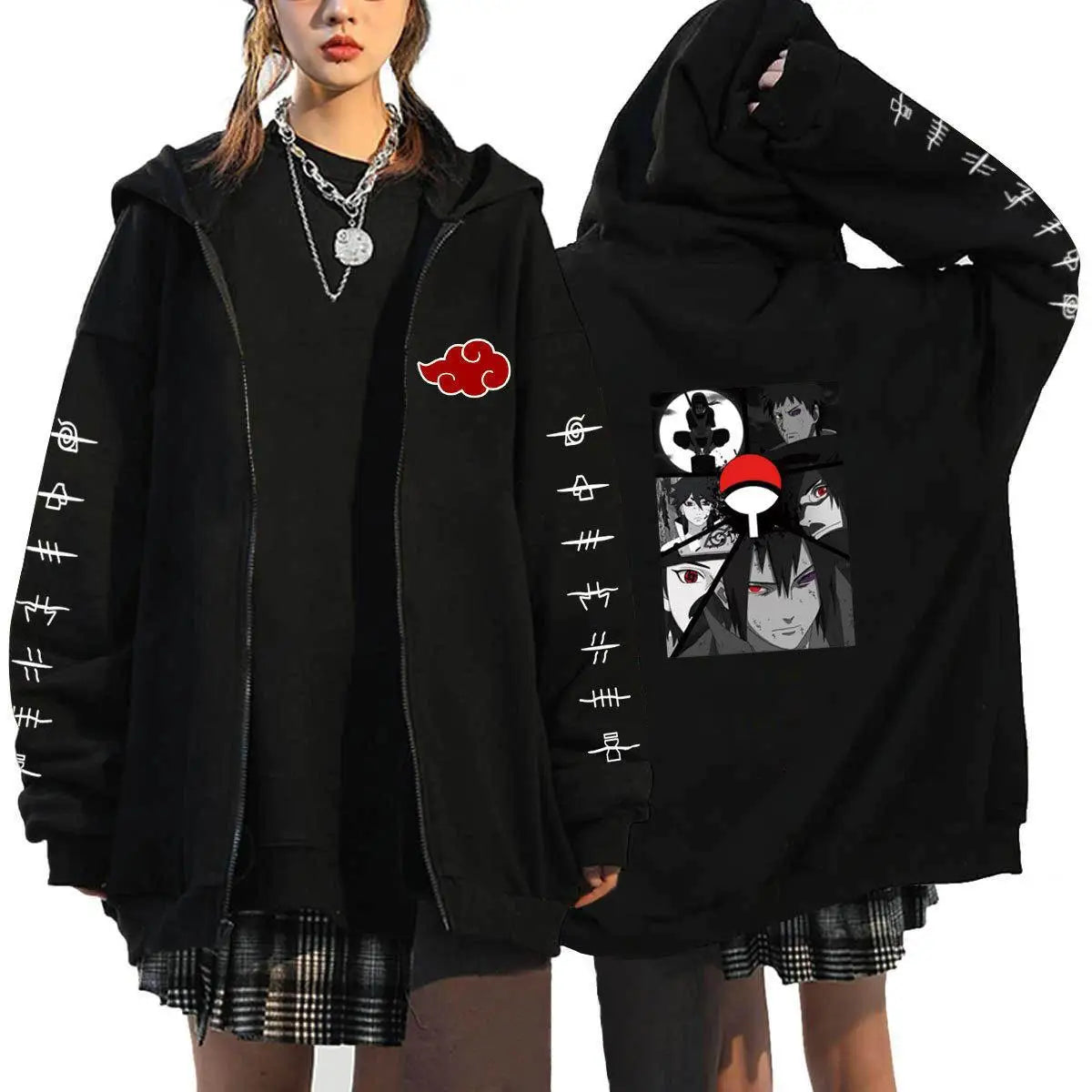 Itachi Uchiha Akatsuki Oversized Zip Hoodie