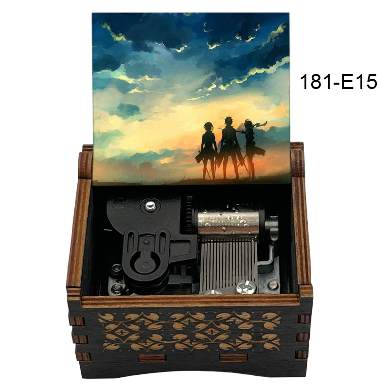 Attack on Titan "Call of Silence" Wooden Music Box – Hand-Cranked