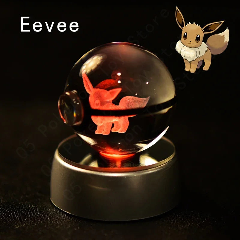Pokémon 3D LED Crystal Ball Night Light
