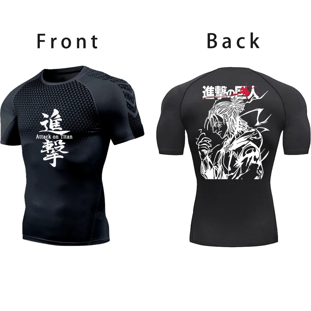 Attack on Titan Compression Gym Shirt - Tokyowai