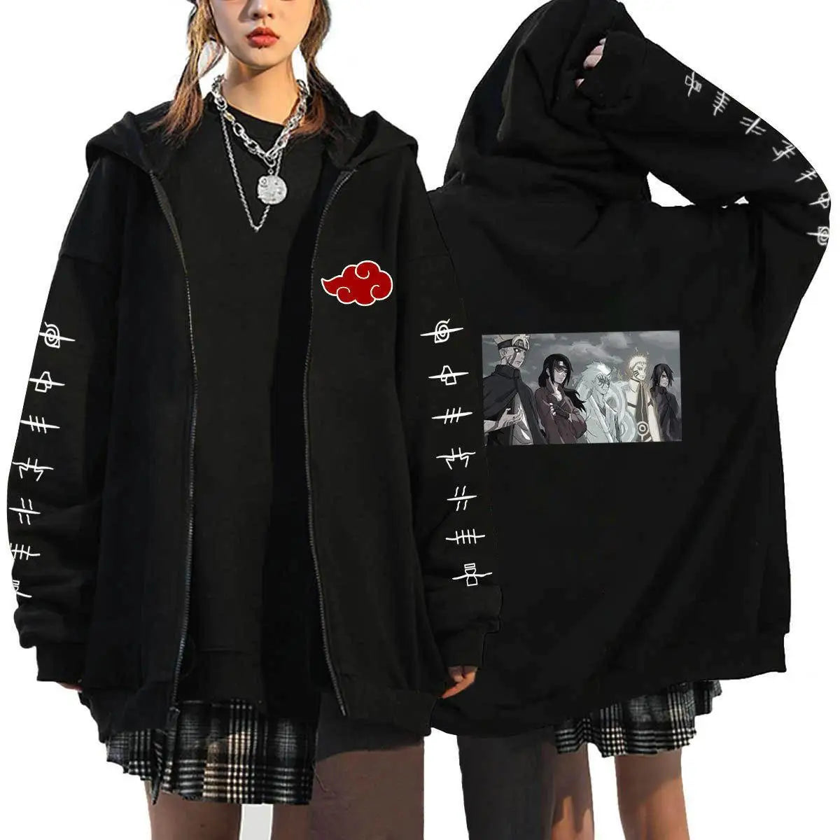 Itachi Uchiha Akatsuki Oversized Zip Hoodie
