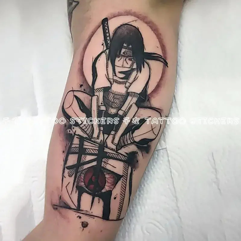 Naruto Waterproof Temporary Tattoo Stickers – 5, 10, or 20-Piece Sets