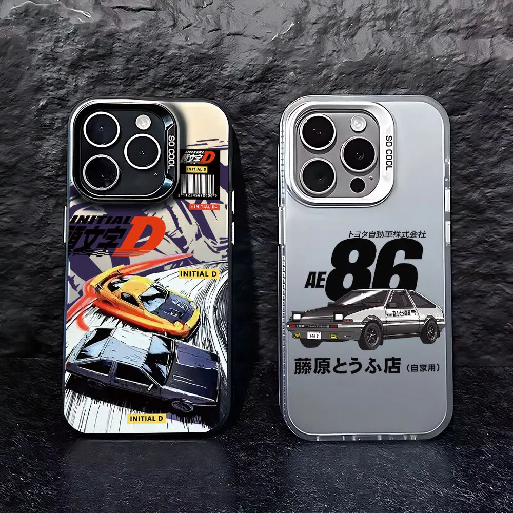 Initial D AE86 Tempered Glass Drift Phone Case