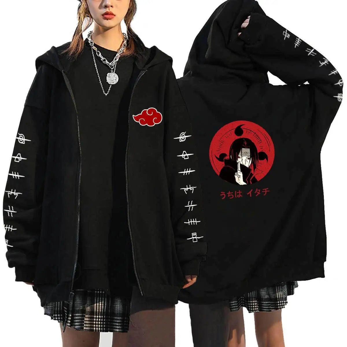 Itachi Uchiha Akatsuki Oversized Zip Hoodie