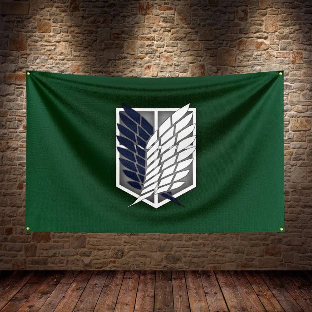 Attack on titan Flag Polyester Banner For Decor - Tokyowai