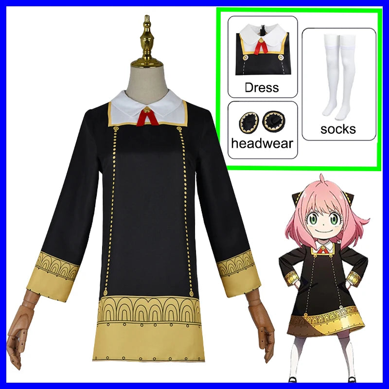 Spy x Family Anya Forger Cosplay Dress Set