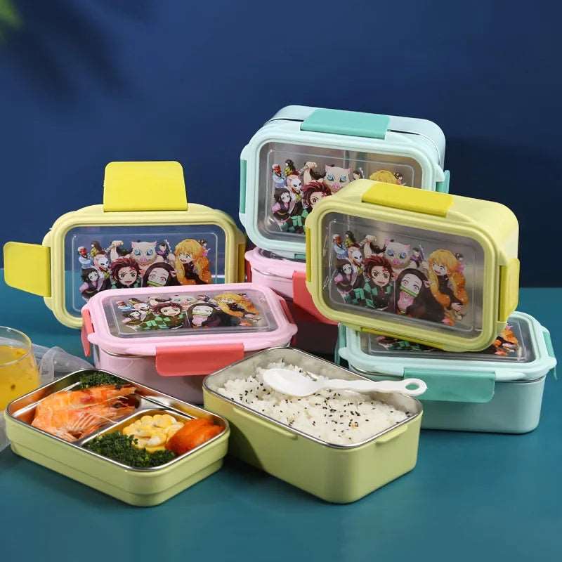 Demon Slayer Stainless Steel Bento Lunch Box - Leakproof & Insulated - Tokyowai