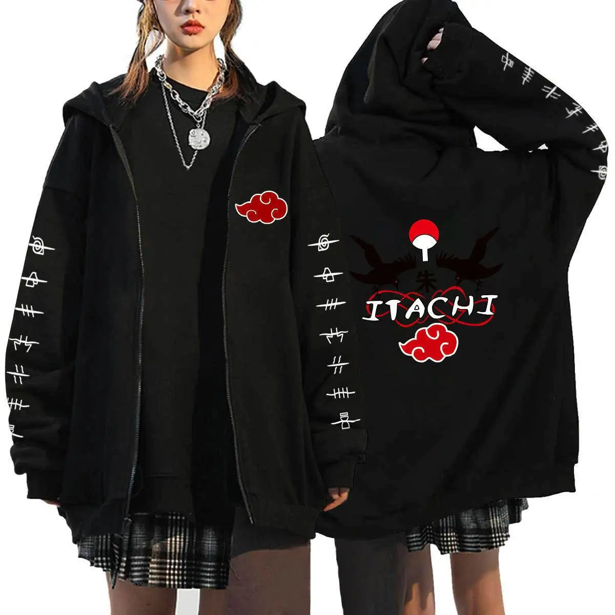Itachi Uchiha Akatsuki Oversized Zip Hoodie