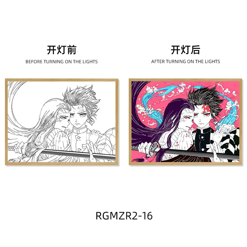 Demon Slayer Light-Up Art Frame - Tokyowai