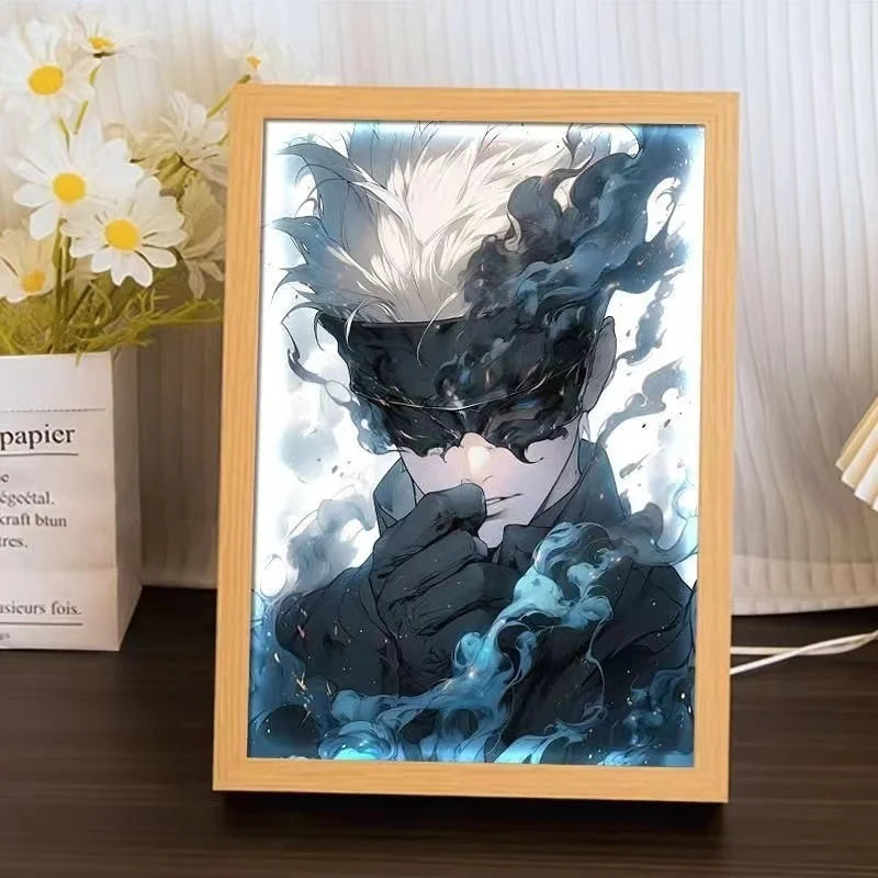 Jujutsu Kaisen LED Light Art Frame - Transforming Glow-in-the-Dark Art Piece - Tokyowai