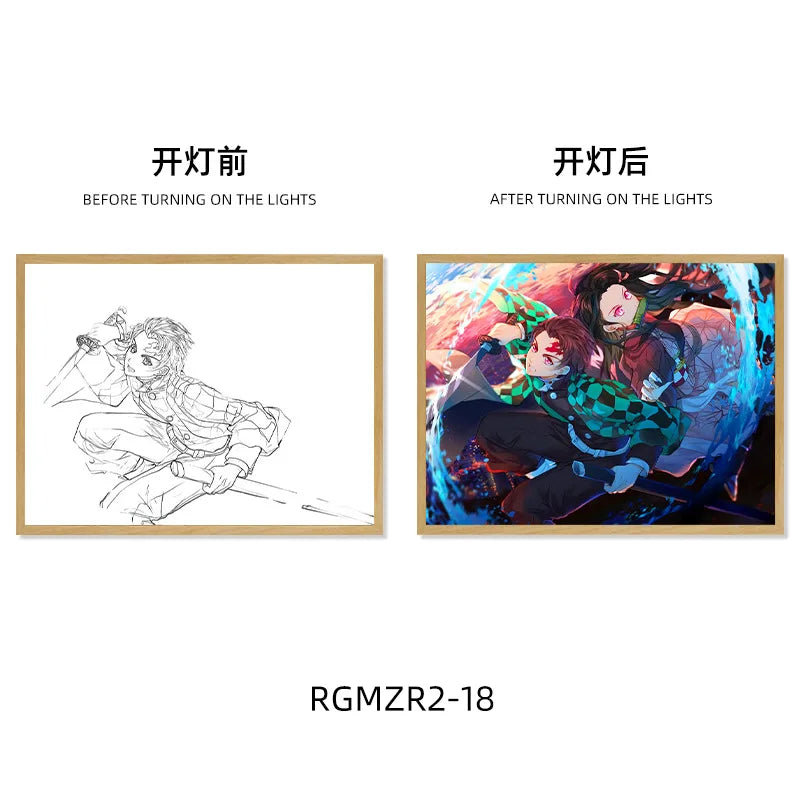 Demon Slayer Light-Up Art Frame - Tokyowai