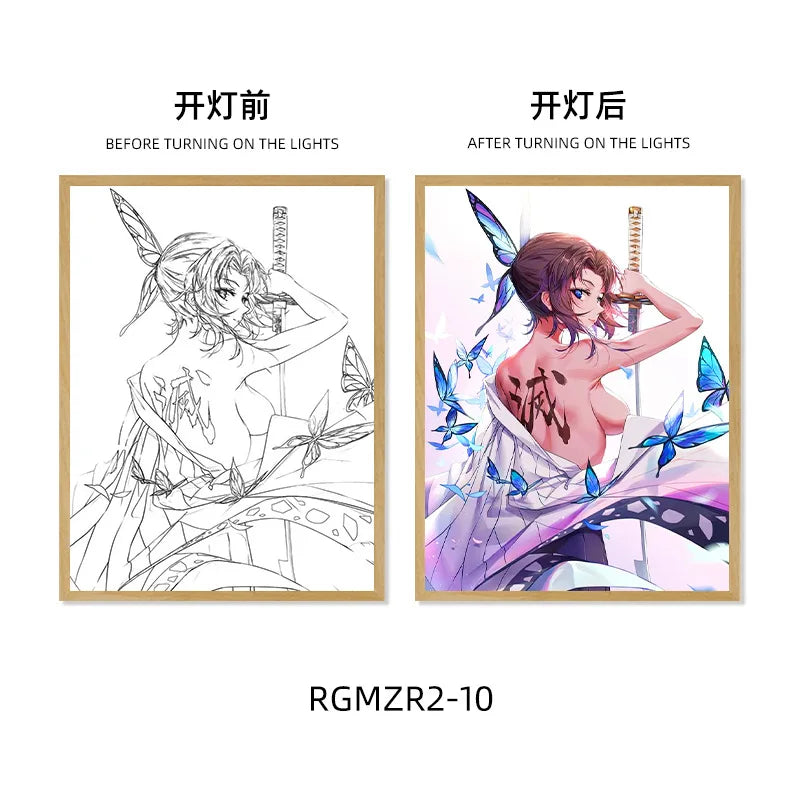 Demon Slayer Light-Up Art Frame - Tokyowai