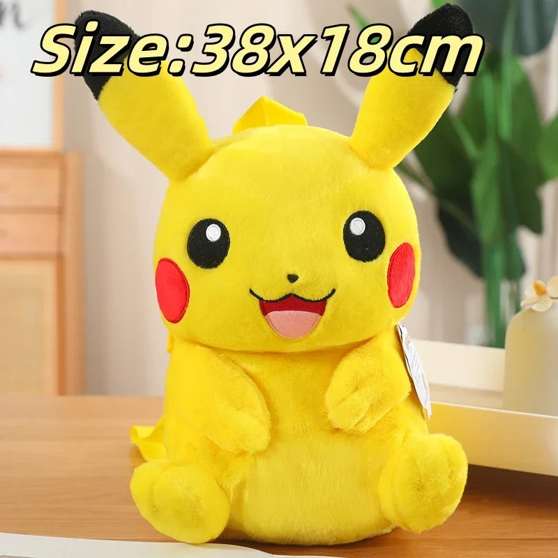 Pikachu Plush Backpack & Hooded Travel Pillow Set
