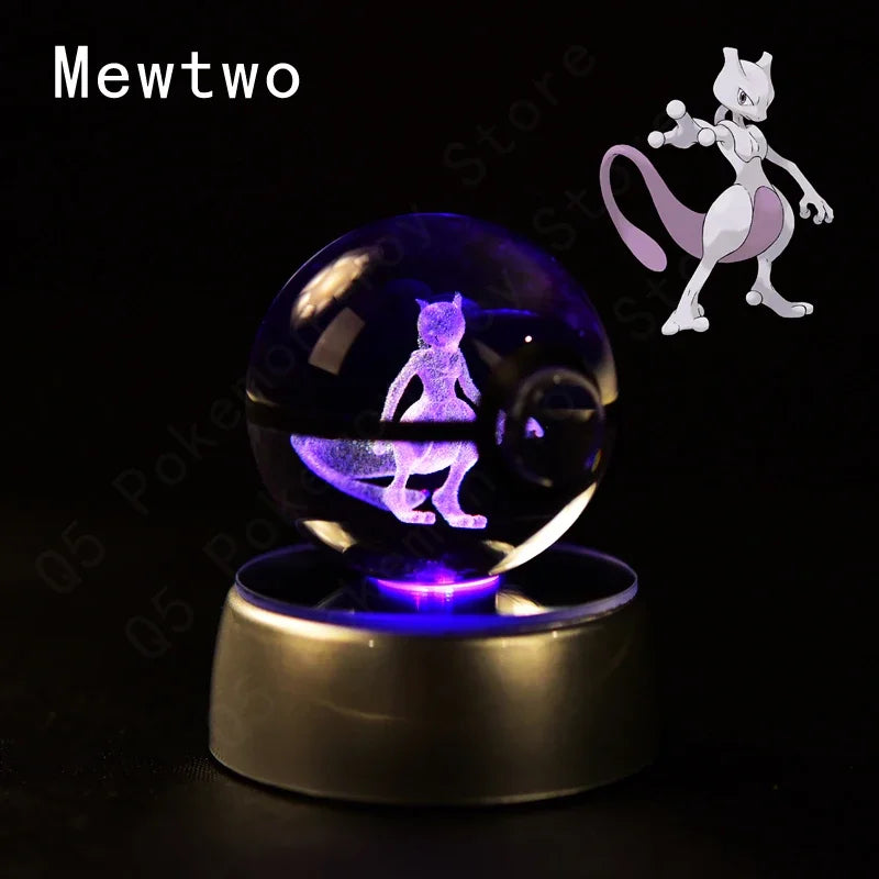 Pokémon 3D LED Crystal Ball Night Light