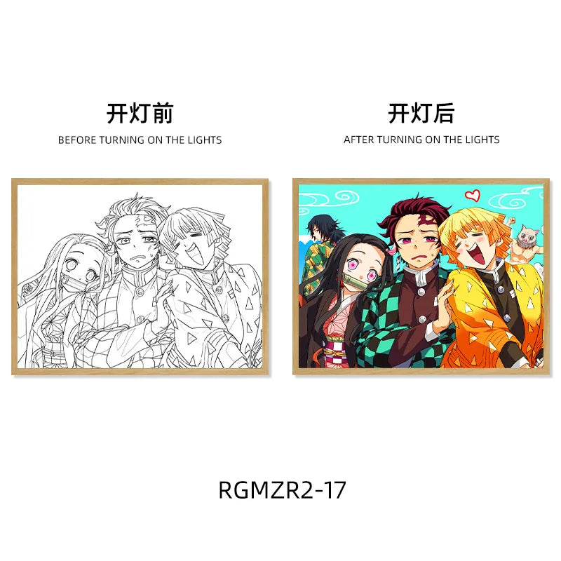 Demon Slayer Light-Up Art Frame - Tokyowai