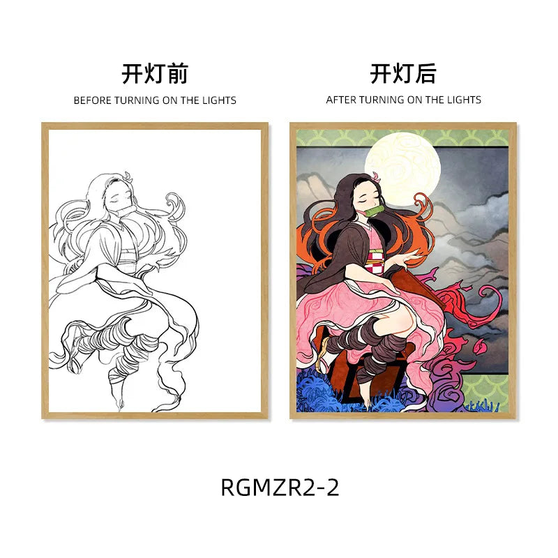 Demon Slayer Light-Up Art Frame - Tokyowai