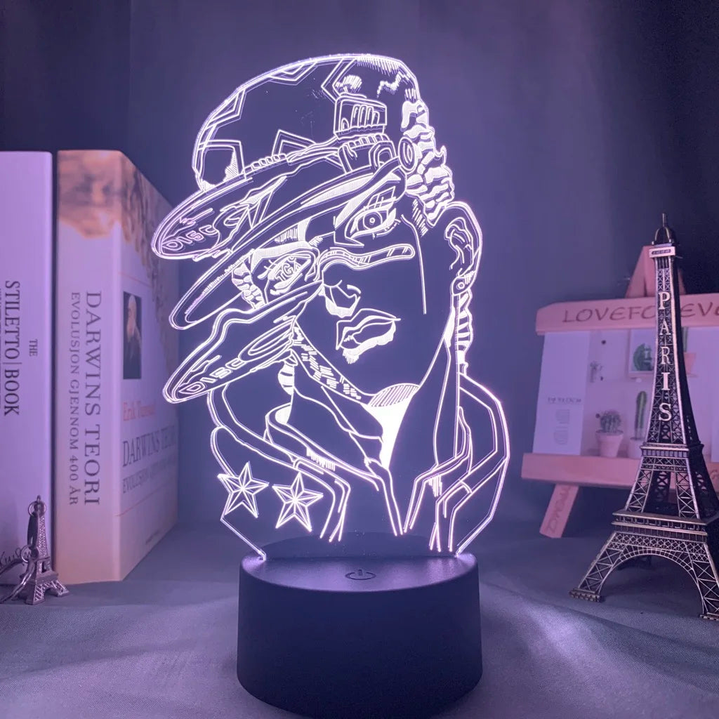 Jotaro Kujo 3D LED Night Light – JoJo’s Bizarre Adventure Edition