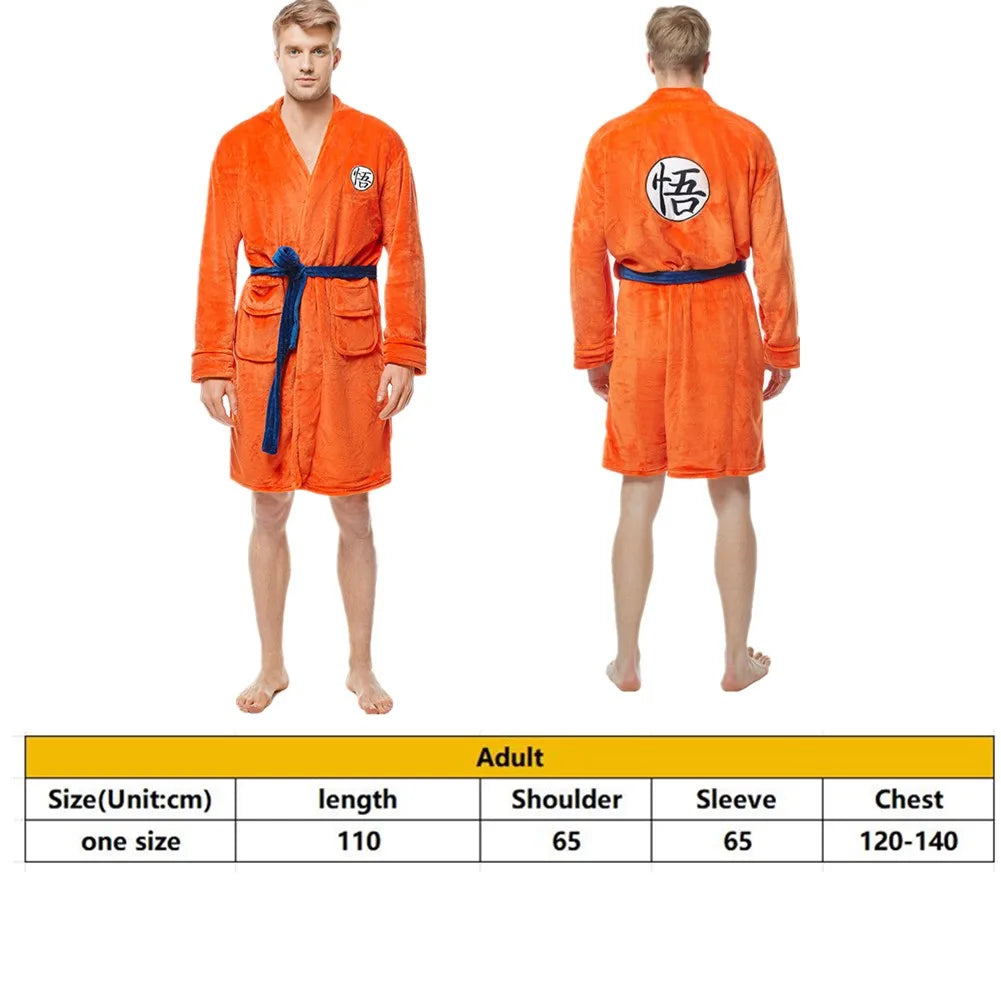 Dragon Ball Z Goku Kanji Symbol Plush Bathrobe – Kids and Adults