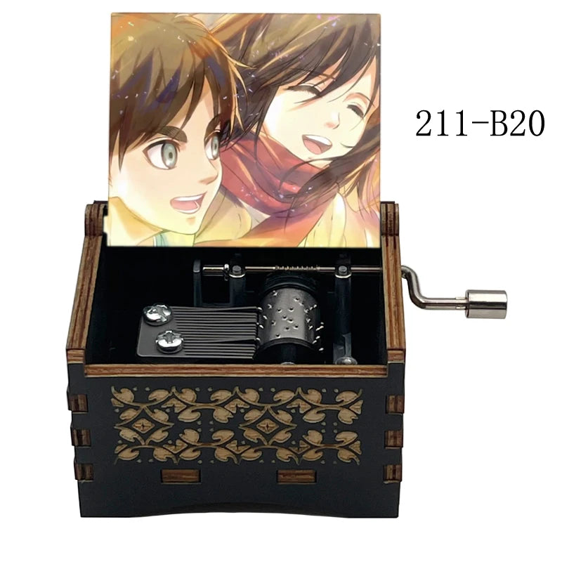 Attack on Titan "Akuma no Ko" Wooden Music Box – Hand-Cranked Collectible