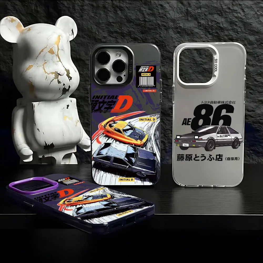 Initial D AE86 Tempered Glass Drift Phone Case