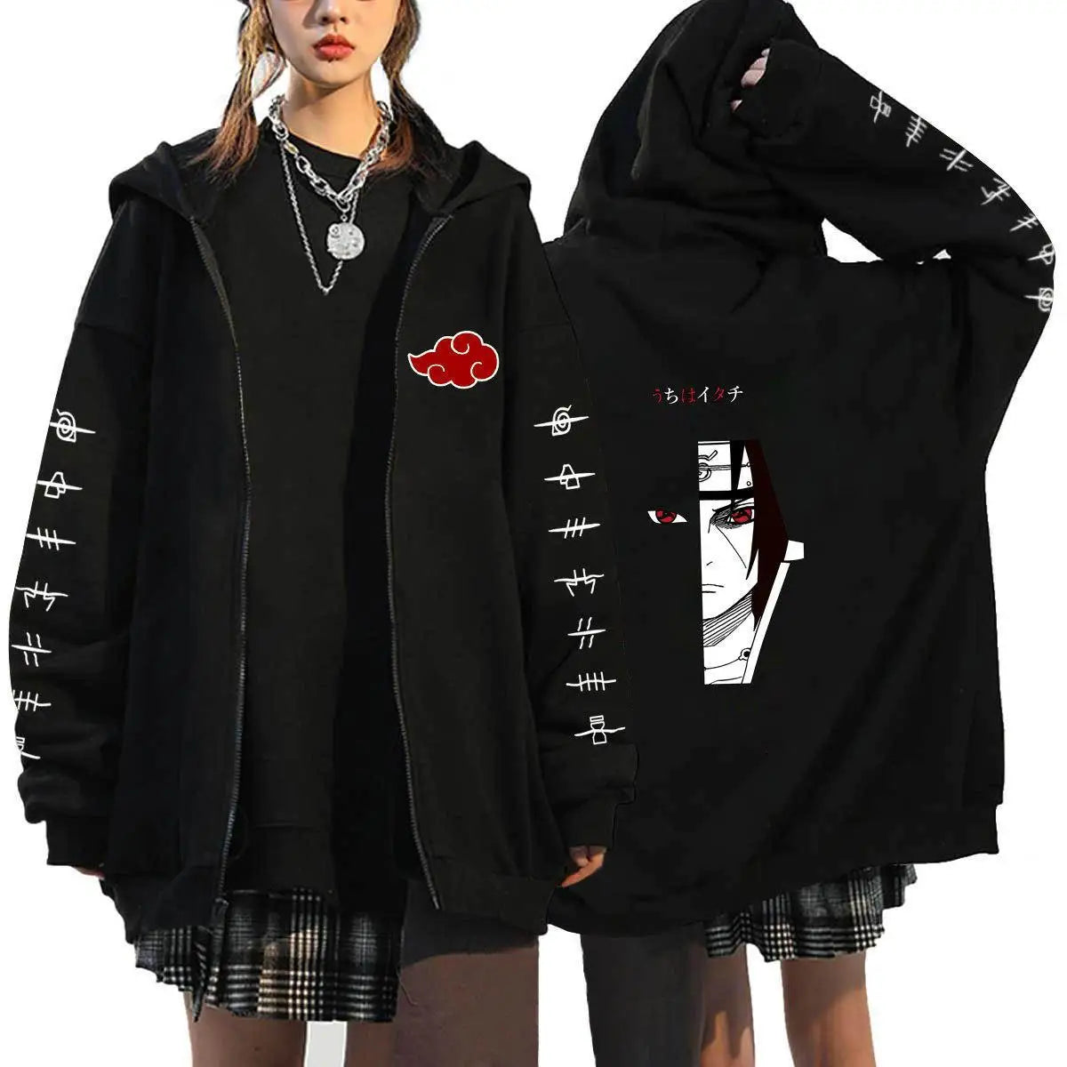Itachi Uchiha Akatsuki Oversized Zip Hoodie