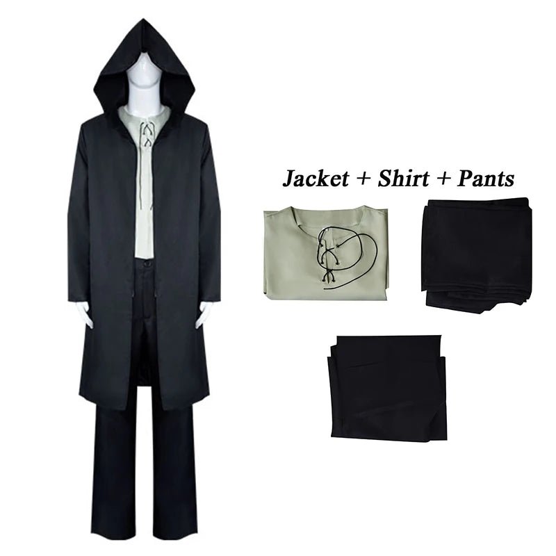 Attack on Titan Eren Jaeger Black Coat T-shirt Pants - Tokyowai