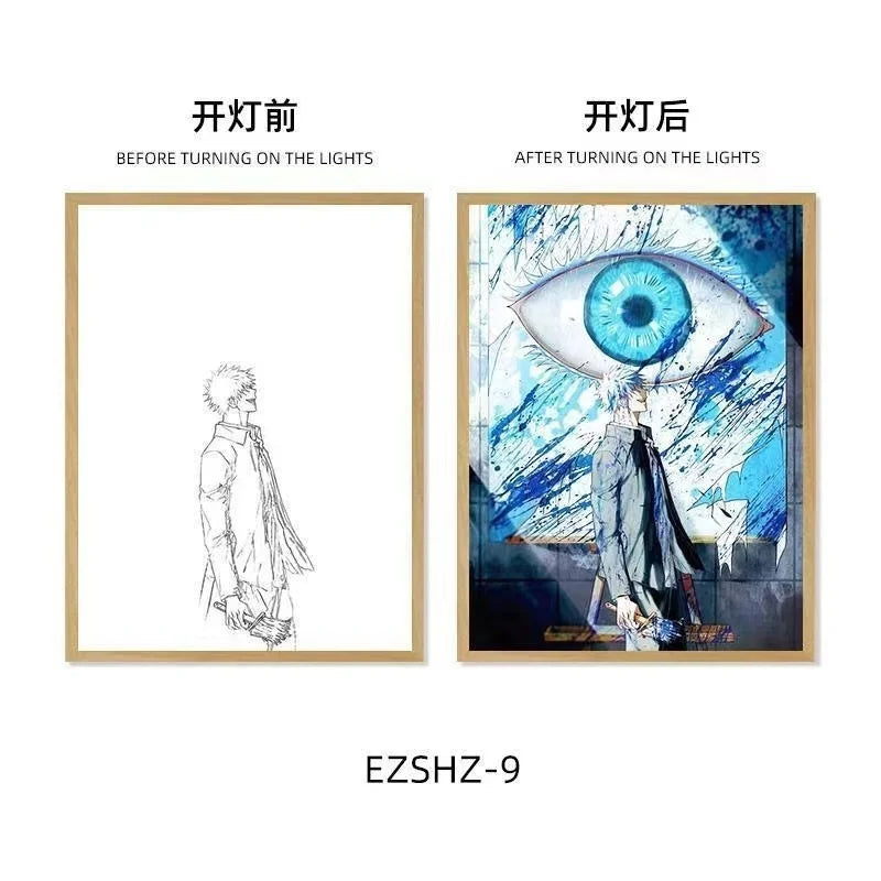 Jujutsu Kaisen LED Light Art Frame - Transforming Glow-in-the-Dark Art Piece - Tokyowai