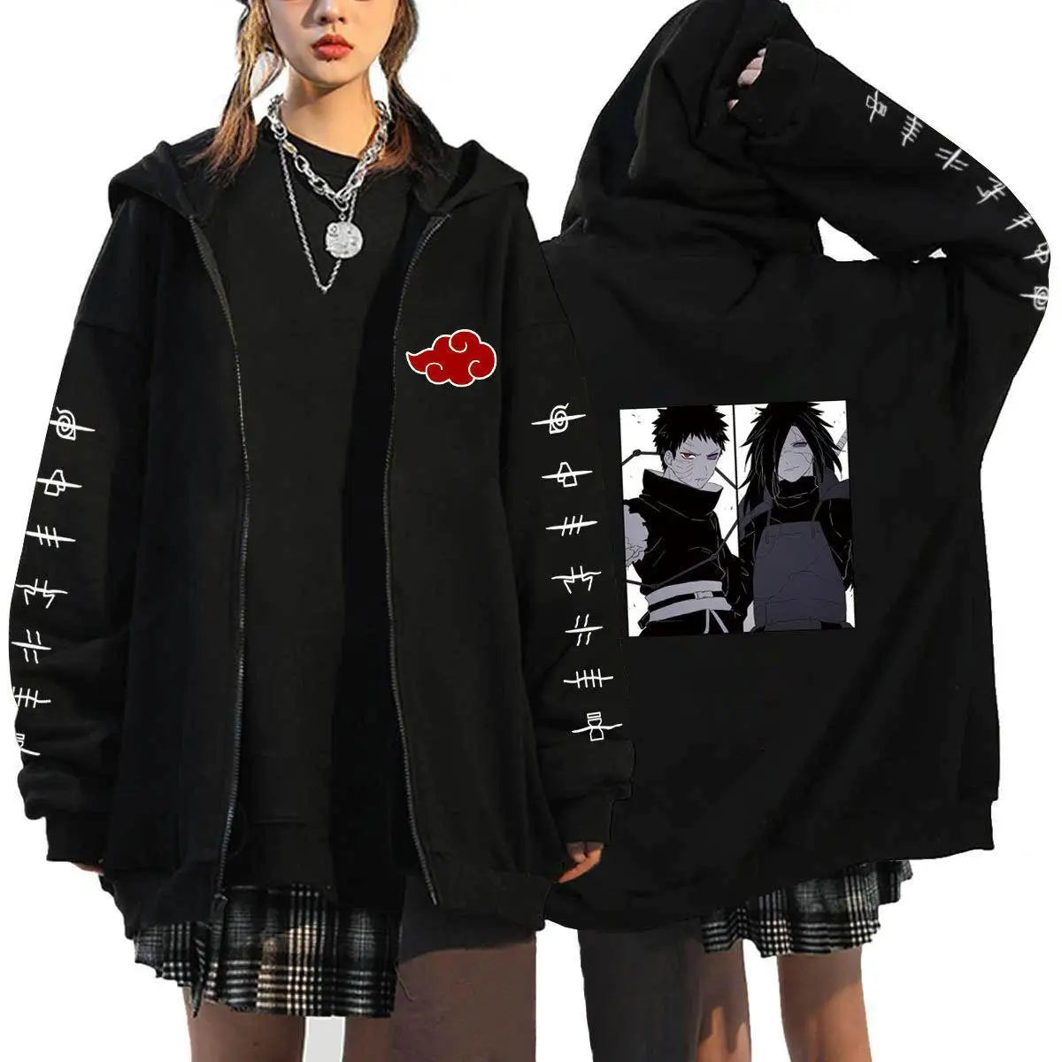 Itachi Uchiha Akatsuki Oversized Zip Hoodie