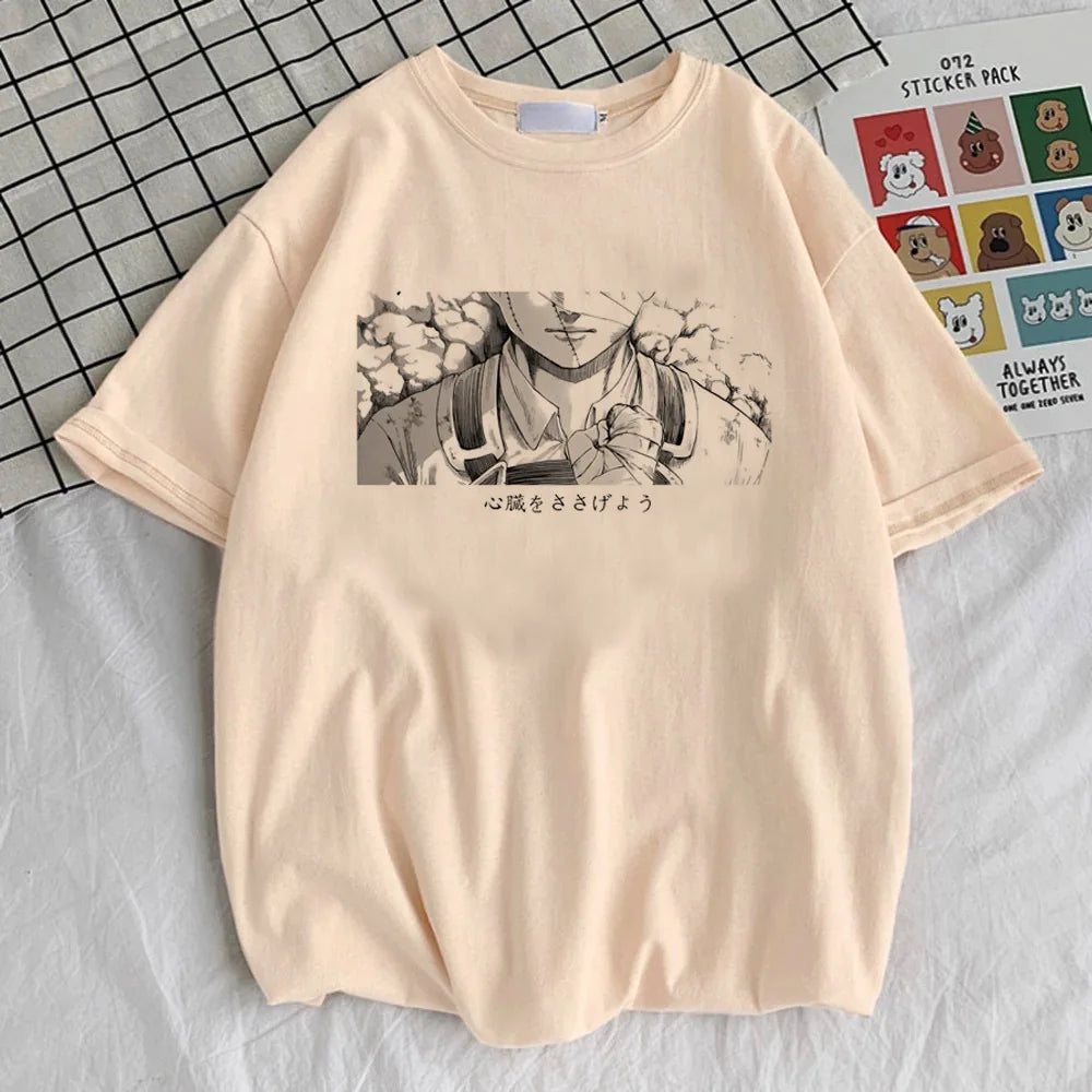 Attack on Titan Beige Graphic T-Shirt Collection