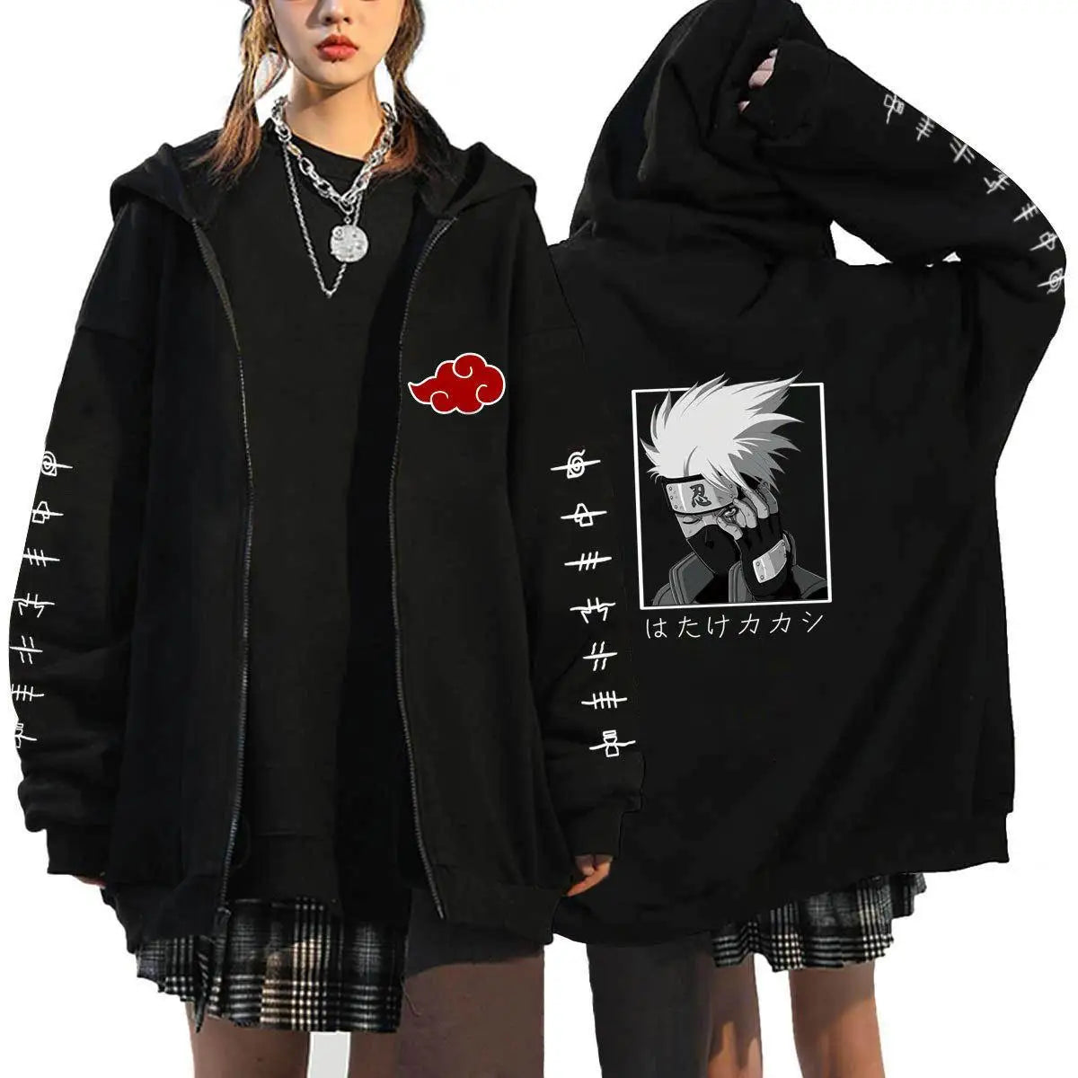 Itachi Uchiha Akatsuki Oversized Zip Hoodie