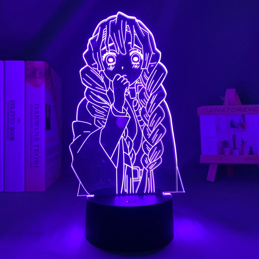 Demon Slayer LED Night Light Collection – 16-Color Anime Acrylic Lamps (37 Variants)