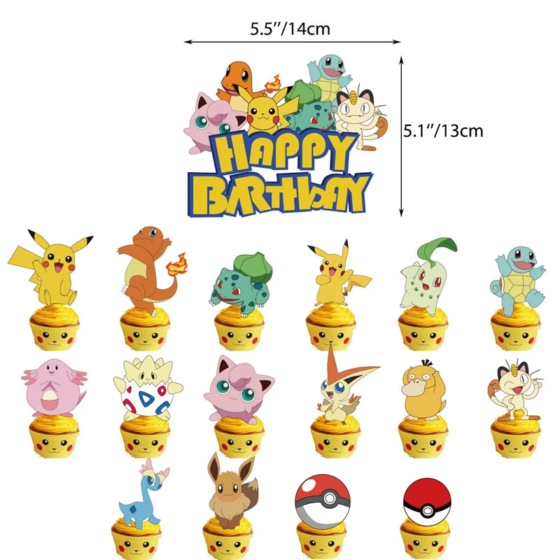 Pokémon Birthday Party Mega Set – 100+ Piece Complete Decoration & Tableware Bundle