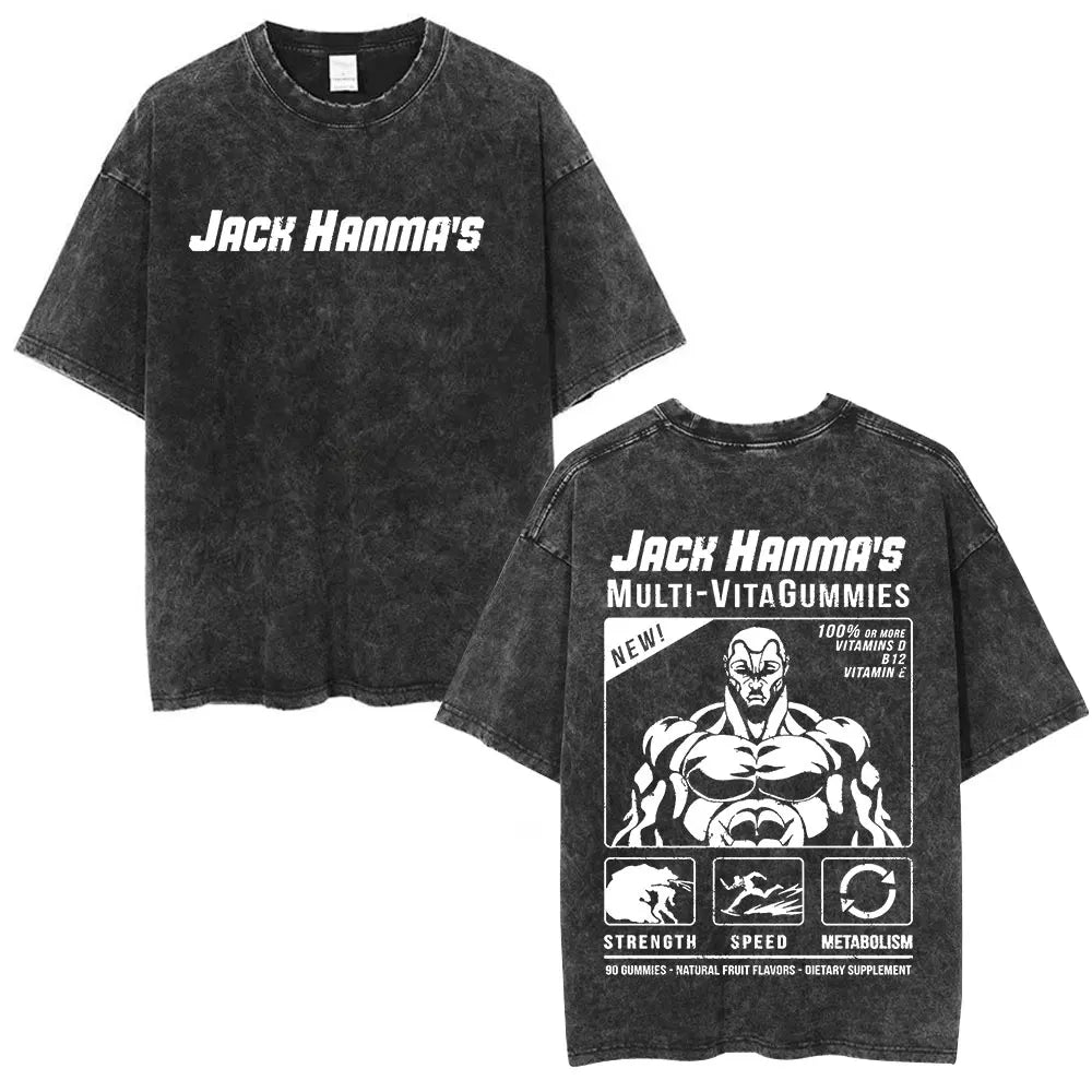 Vintage Washed T Shirt Baki The Grappler T-shirt