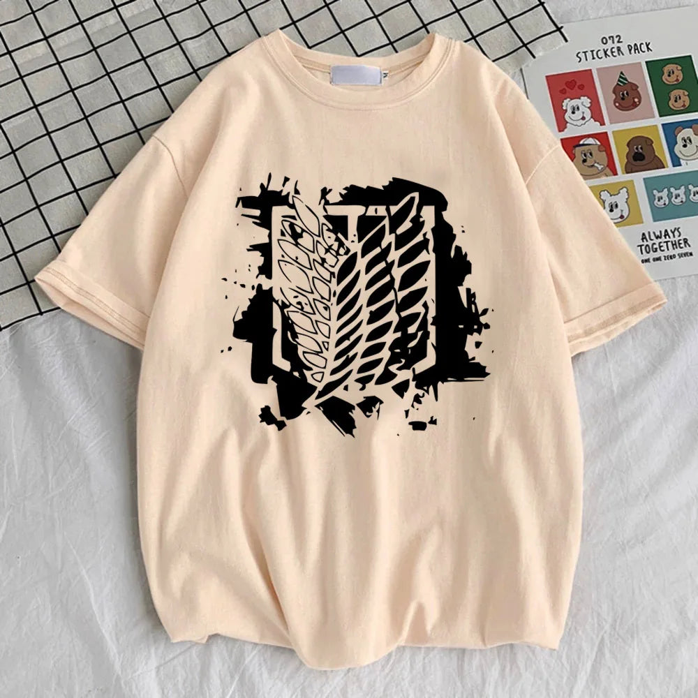 Attack on Titan Beige Graphic T-Shirt Collection
