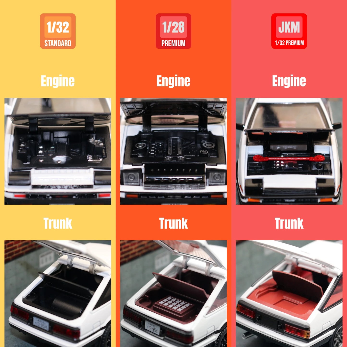 Initial D 1/32 AE86 Trueno Diecast Model Car