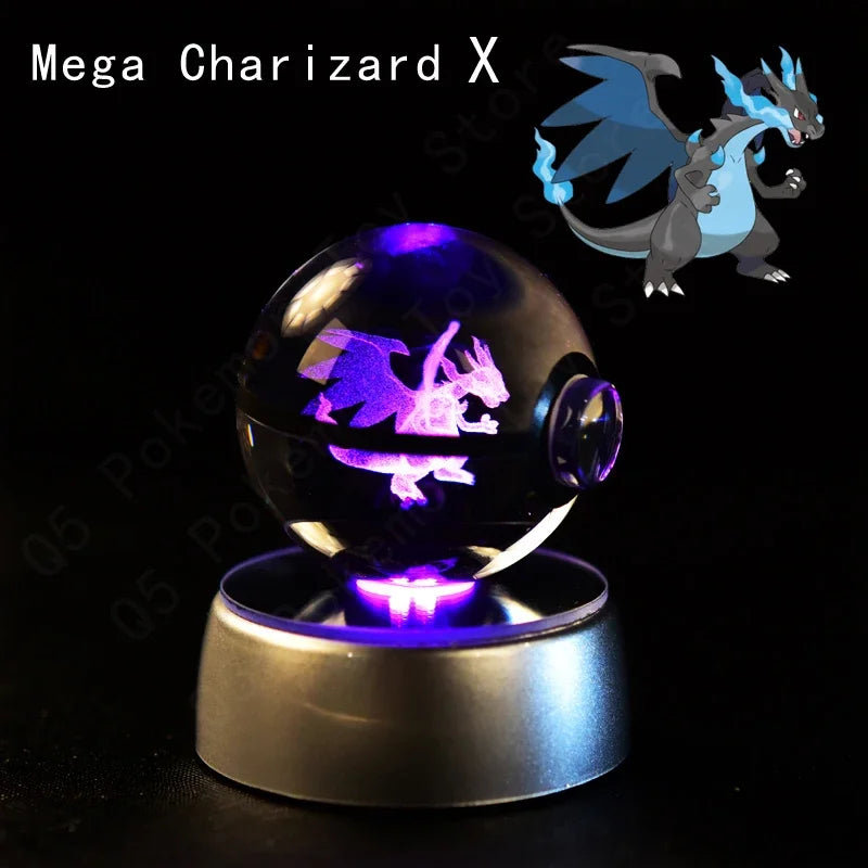 Pokémon 3D LED Crystal Ball Night Light