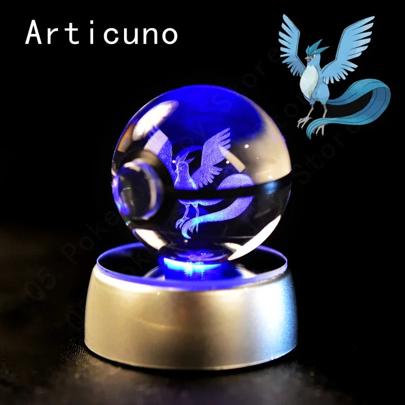 Pokémon 3D LED Crystal Ball Night Light