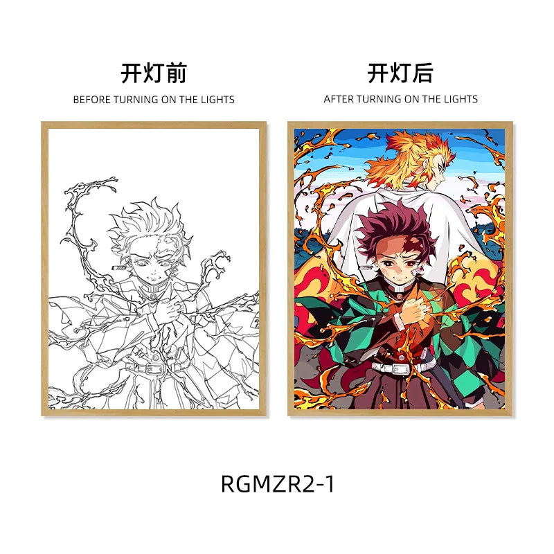 Demon Slayer Light-Up Art Frame - Tokyowai