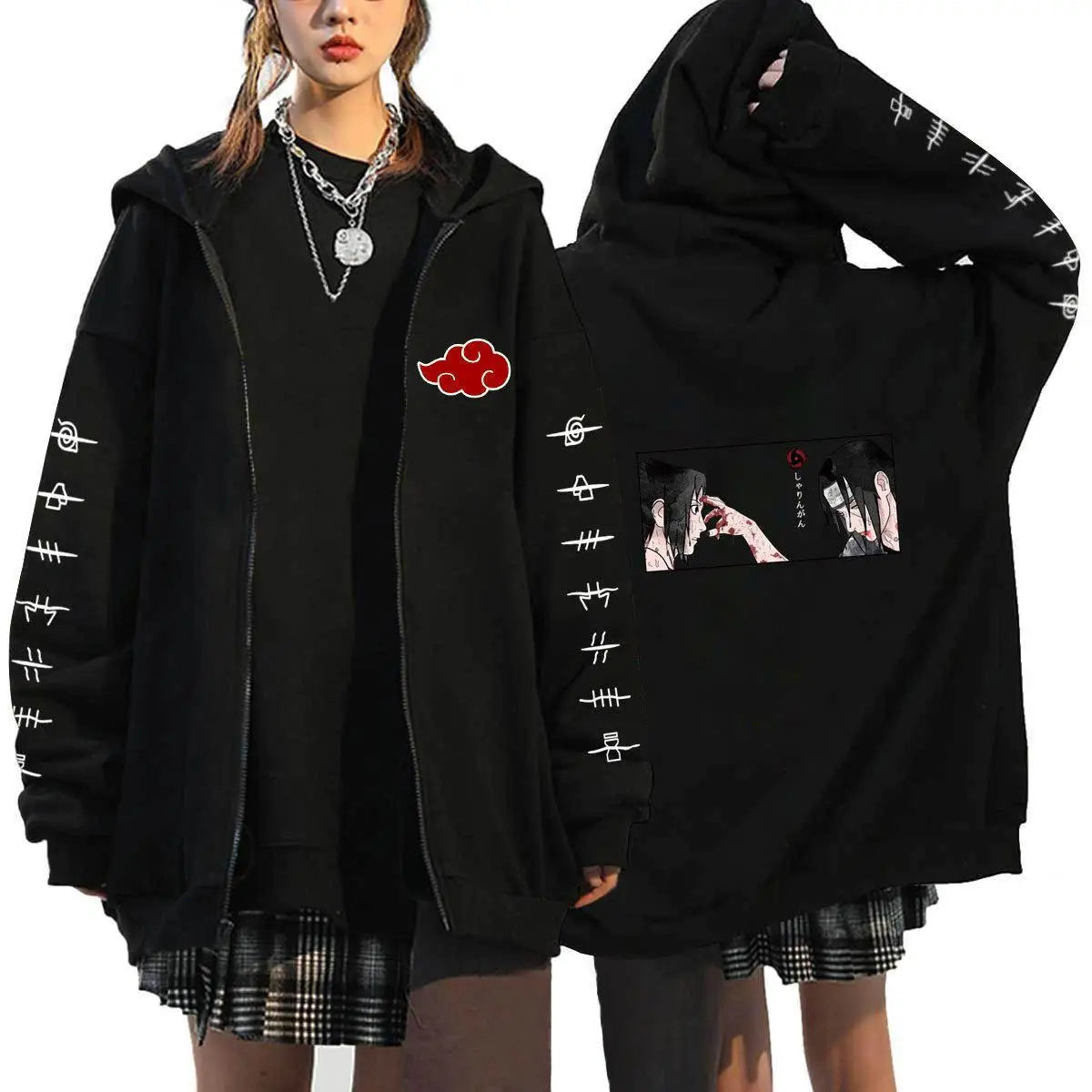 Itachi Uchiha Akatsuki Oversized Zip Hoodie