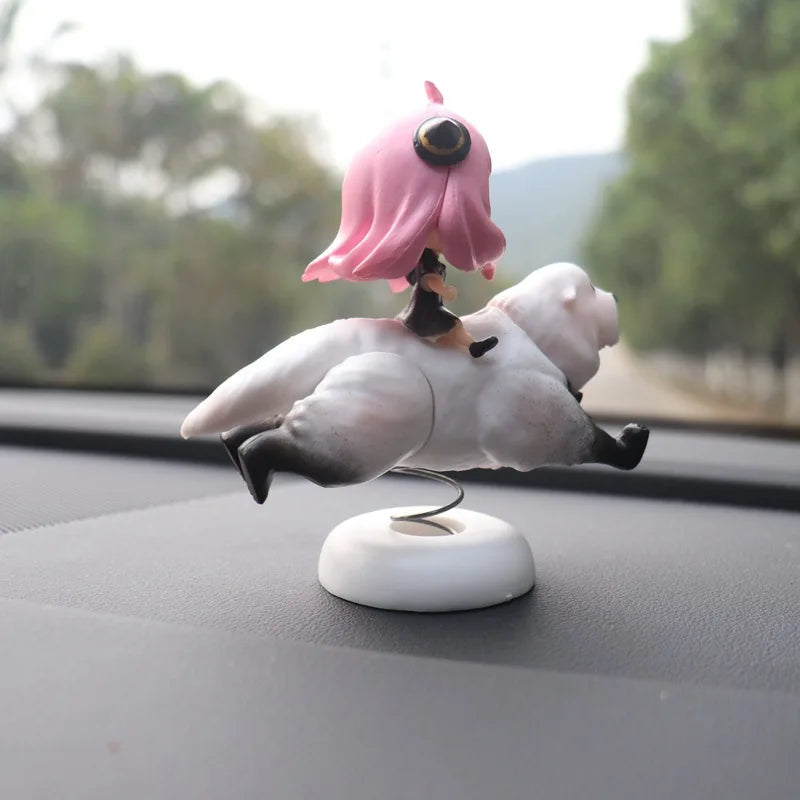 Spy x Family Anya & Bond Dashboard Bobble Toy Car Decoration Figure