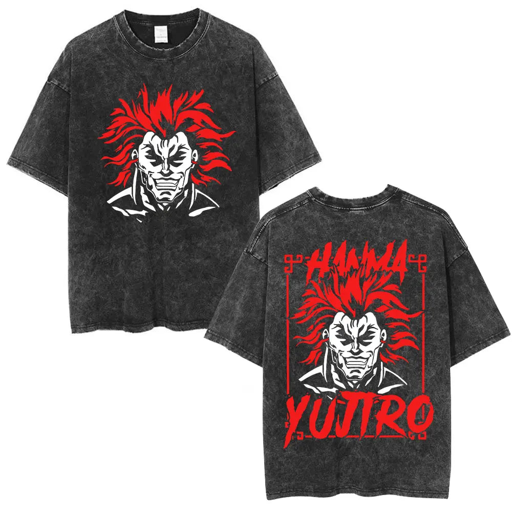 Vintage Washed T Shirt Baki The Grappler T-shirt