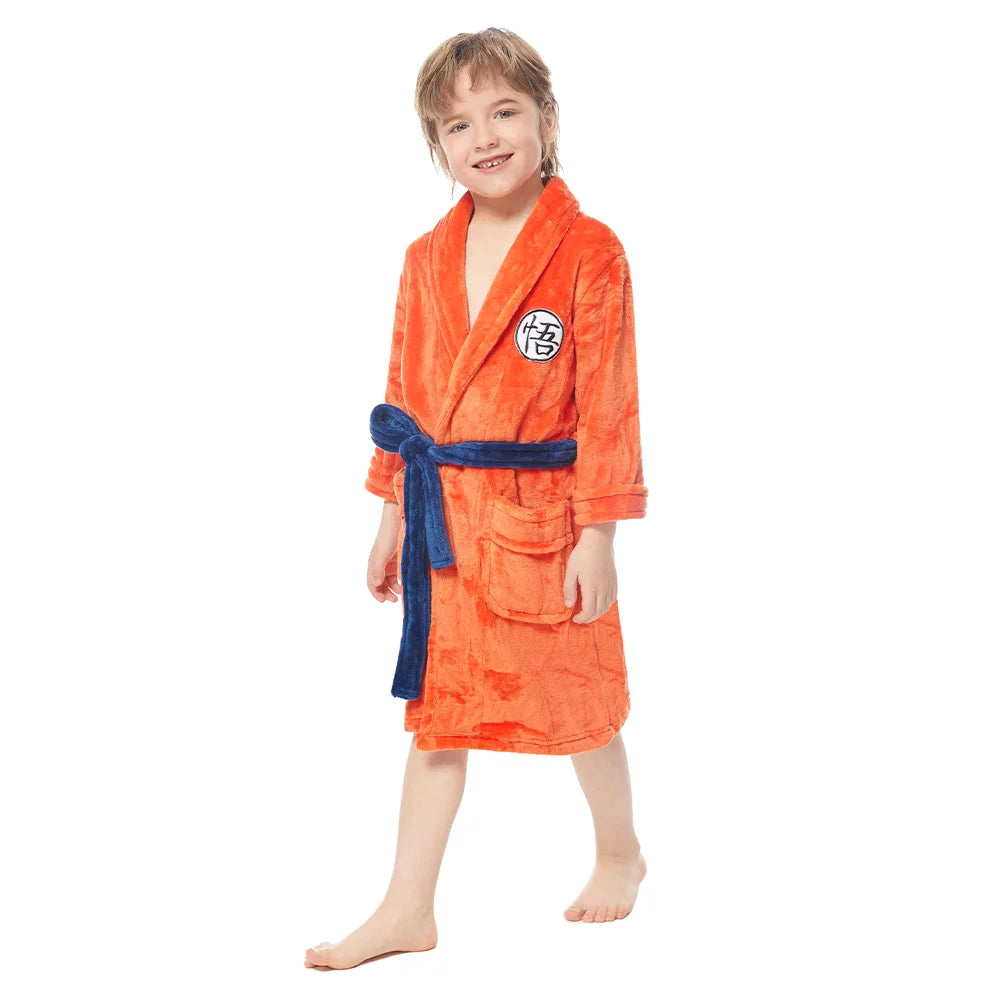 Dragon Ball Z Goku Kanji Symbol Plush Bathrobe – Kids and Adults