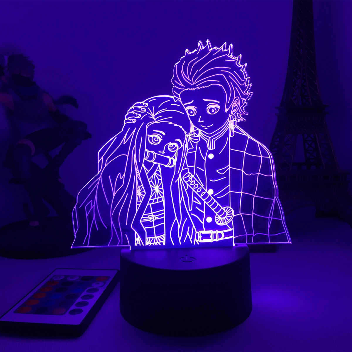 Demon Slayer LED Night Light Collection – 16-Color Anime Acrylic Lamps (37 Variants)