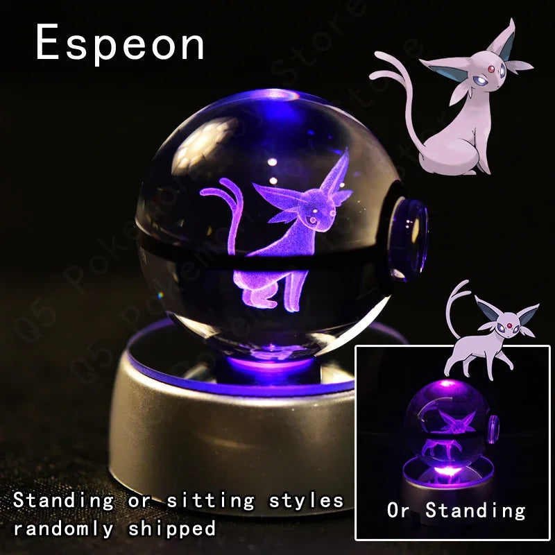 Pokémon 3D LED Crystal Ball Night Light